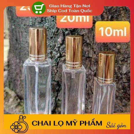 Lọ chiết nước hoa vuông 25ml/20ml/10ml/5ml - lo nuoc hoa