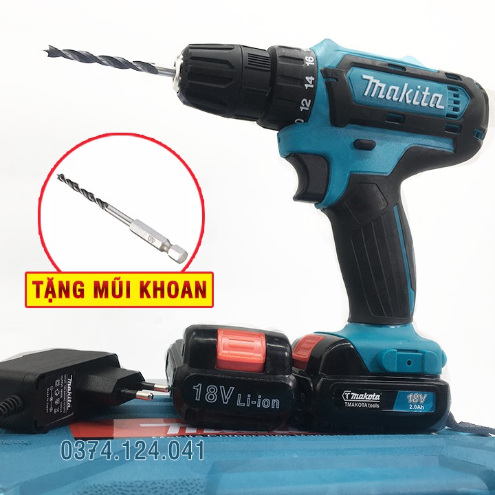 [Tặng mũi khoan + mũi vít] MÁY KHOAN, MÁY BẮN VÍT SỬ DỤNG PIN MANKl_TA 18V