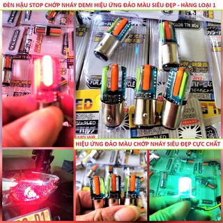 ĐÈN HẬU XE MÁY STOP F1 CHỚP NHÁY ĐẢO 7 MÀU CỰC ĐẸP MẪU A1