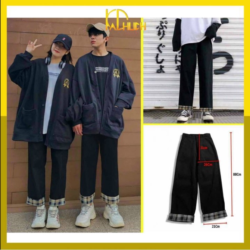 Quần kaki ống rộng dáng suông hoạ tiết Gobi Ulzzang Nam Nữ Unisex DTGE