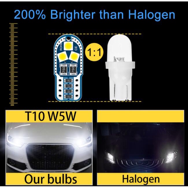 Bóng đèn LYMOYO T10 W5W 3030 6Smd cho xe hơi