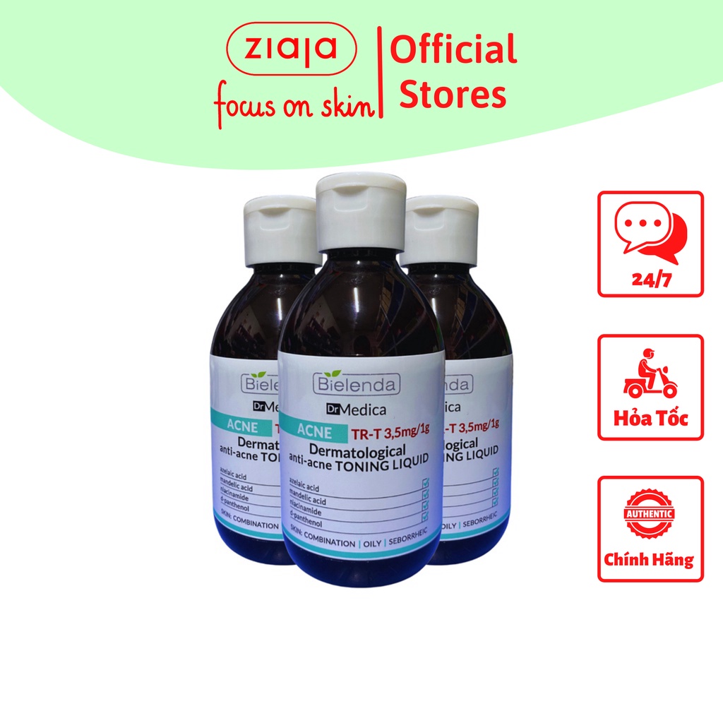 Toner Nước Hoa Hồng Bielenda Dr.Medica Giảm Mụn Giảm Thâm Và Cấp Ẩm Cho Da 250ml