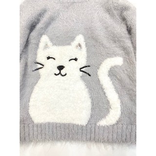 Áo len primark hoạ tiết mèo (Size3-7Y)
