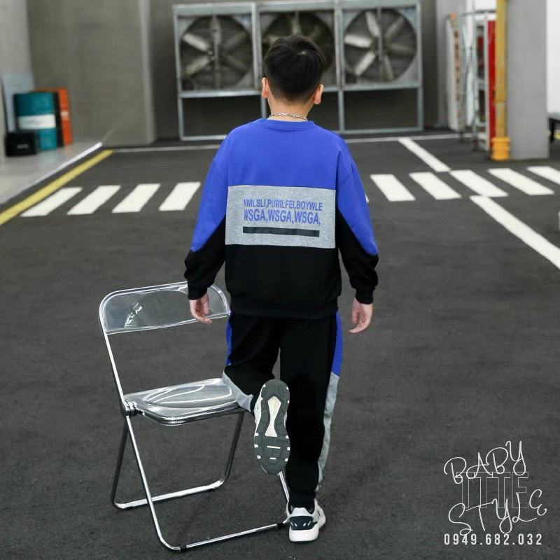 Bộ quần áo thu đông bé trai “SAWG“ 14-45kg, đồ dài tay ấm áp cho bé trai 4-14 tuổi. Vải da cá dày đẹp. Hàng may kỹ. B50