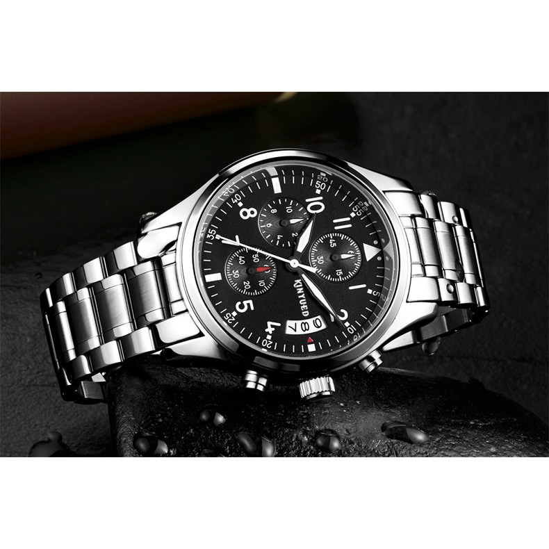 ĐỒNG HỒ NAM KINYUED CAO CẤP, chạy 6 kim, thiết kế thời trang đẳng cấp - Pin Trắng | BigBuy360 - bigbuy360.vn