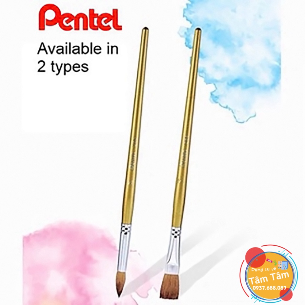 [ TÂM TÂM ]-Cọ vẽ Màu Nước Pentel ZBS1 | Đầu Cọ Mềm Mượt | Nhiều Kích Cỡ Khác Nhau