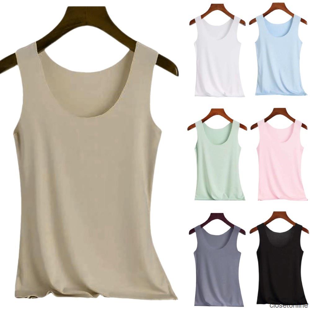 Áo Hai Dây Cổ Tròn Dáng Ôm Màu Trơn Thời Trang Mùa Hè Quyến Rũ Cho Nữ | BigBuy360 - bigbuy360.vn