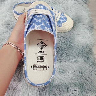 [ Full Box + Bill ] Giày Sục M.L.B xanh chữ trắng NY