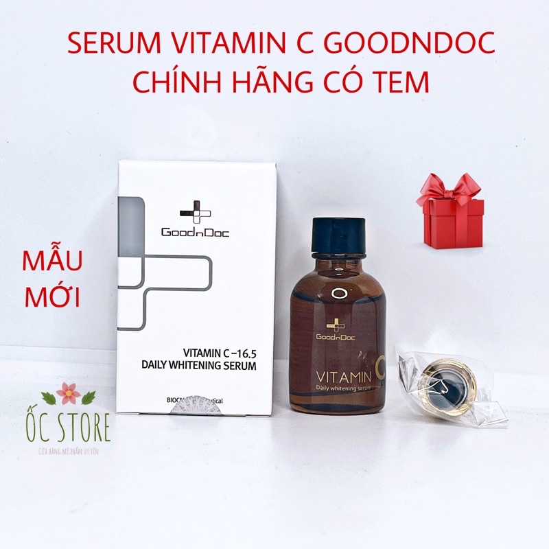 Sẻrum Vitamin C Goodndoc dưỡng trắng da, mờ thâm 16.5 Daily Whitening