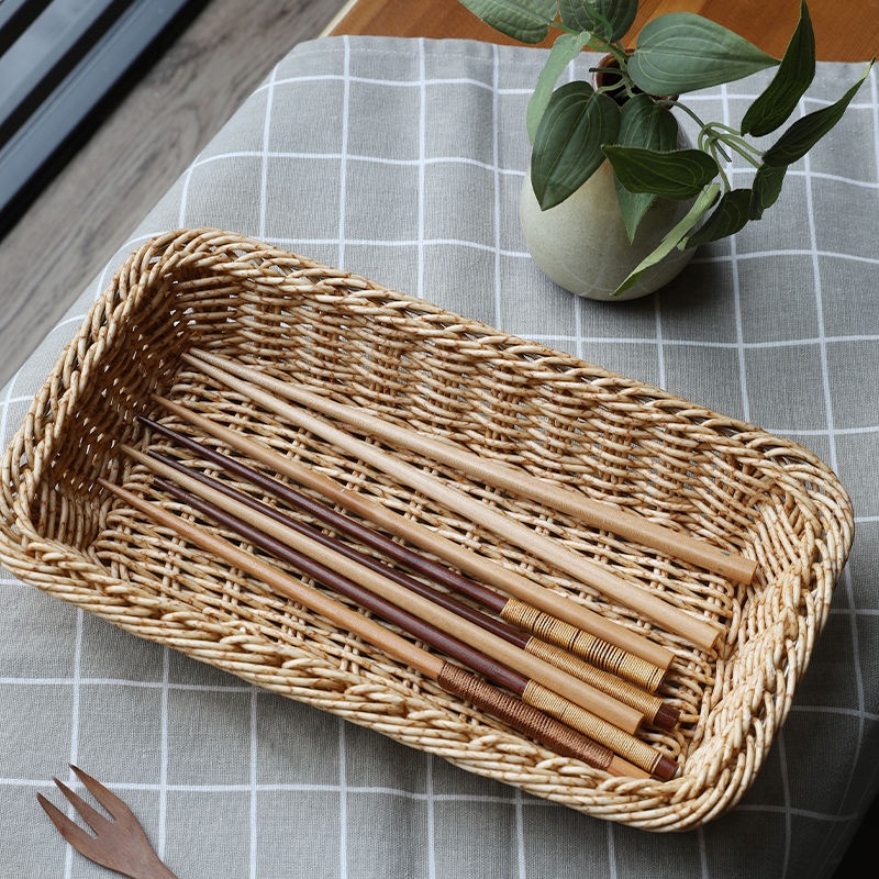 Giỏ đựng Bộ đồ ăn Bằng Mây Giỏ đựng đũa Gia đình Giỏ đựng Dao, Nĩa Nhà Hàng Khách Sạn Lồng đựng đũa điều Khiển Từ Xa Giỏ đựng Chìa Khóa điều Khiển Từ Xa