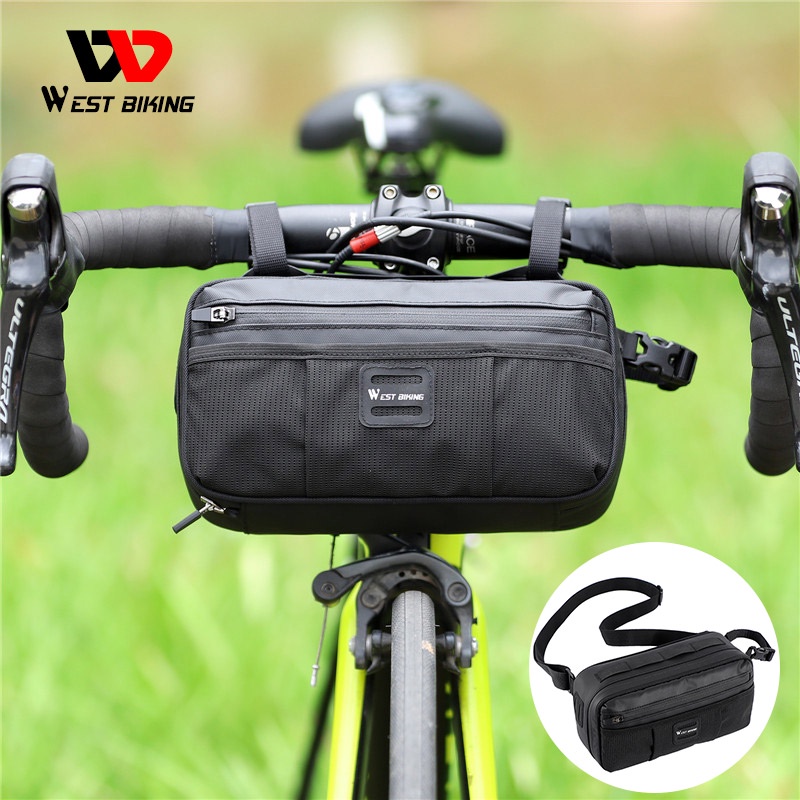 Túi đựng đồ đa năng WEST BIKING gắn ghi đông xe đạp leo núi tiện dụng