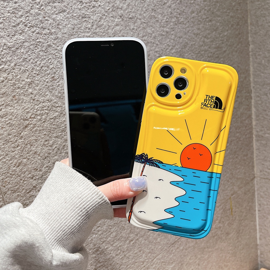 Ốp Điện Thoại TPU Dẻo Họa Tiết Phong Cảnh Biển Dễ Thương Chống Sốc Cho iPhone X XS MAX XR iPhone 12 13 11 pro MAX