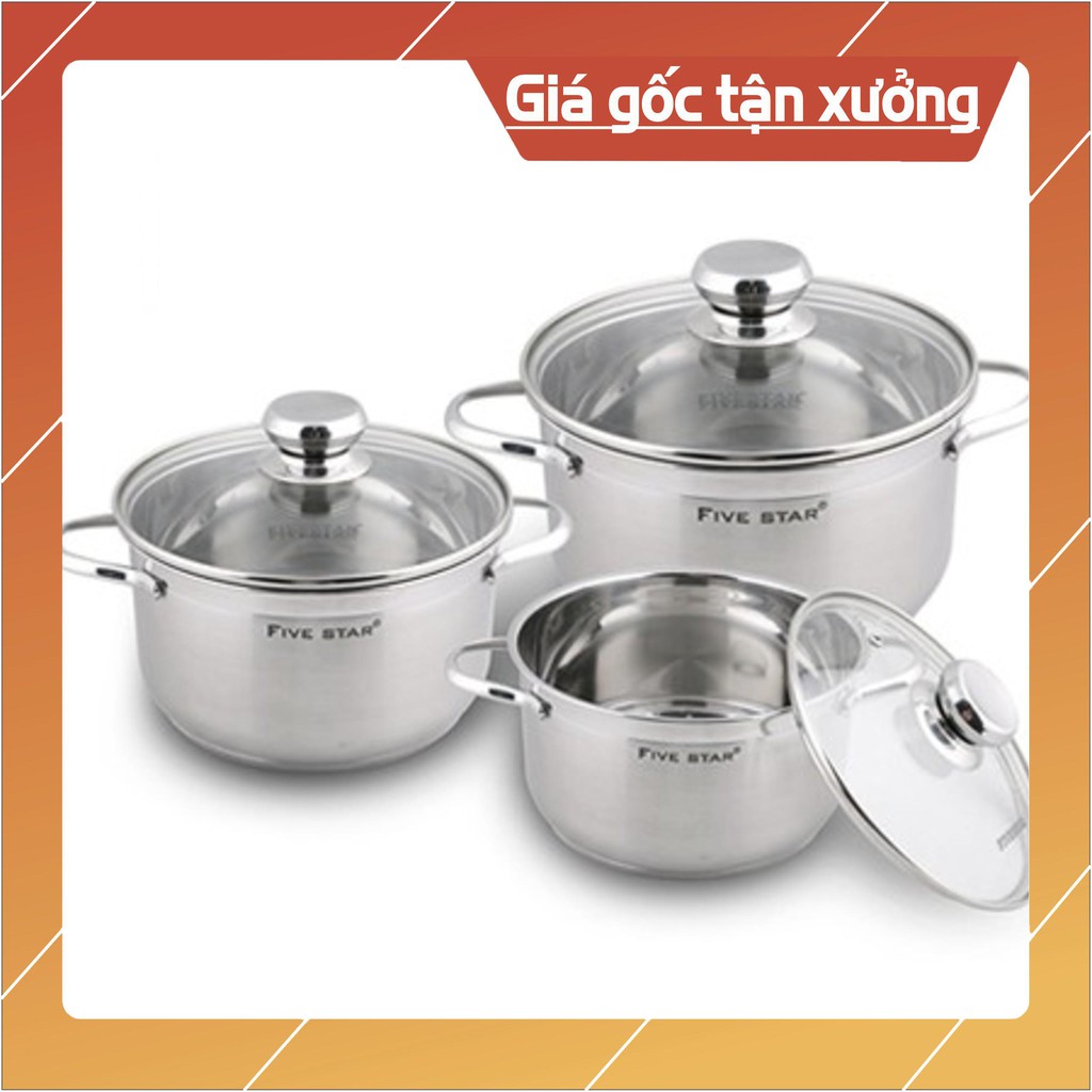 Bộ Nồi Inox Fivestar 3 chi tiết