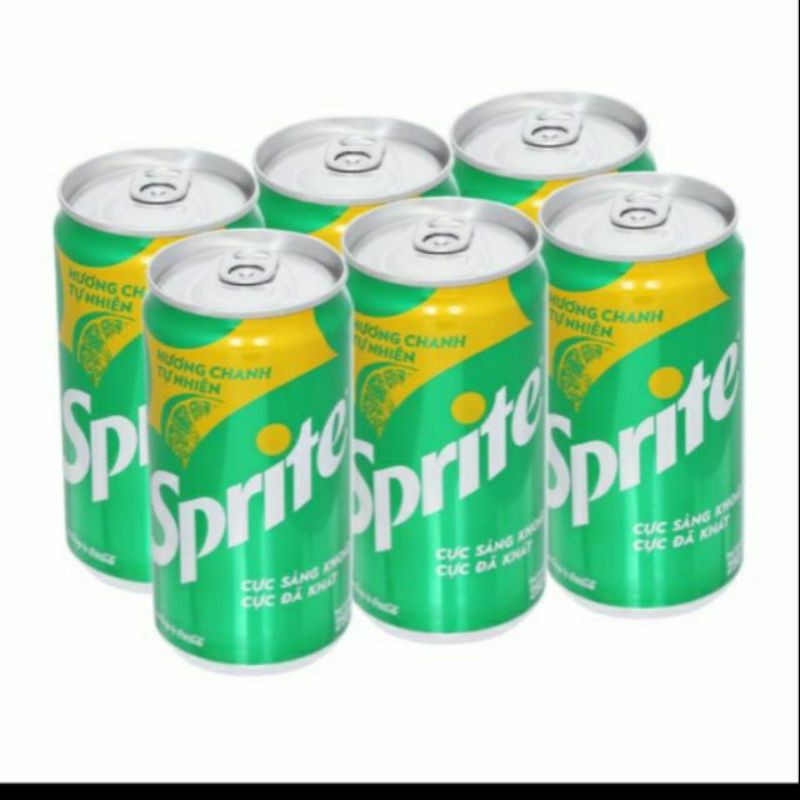 lốc 6 lon nước uống sprite 330ml