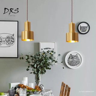 Đèn thả phong cách Bắc Âu chao mạ vàng HL339