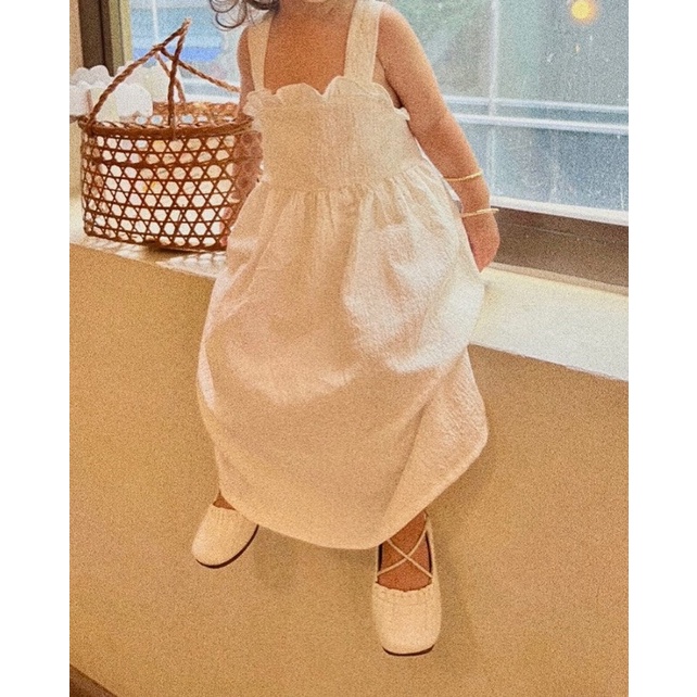 Váy maxi em bé + turban bèo nhí xinh Nanci