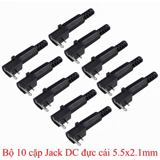 Bộ 10 cặp jack DC đực cái 5.5x2.1mm