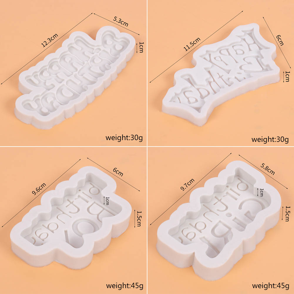 Khuôn Silicone Tạo Hình Chữ Happy Birthday 3d Trang Trí Bánh