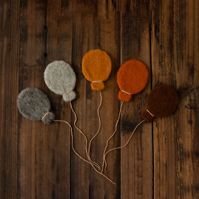 Set 5 bong bóng len handmade trang trí cho bé sơ sinh chụp ảnh