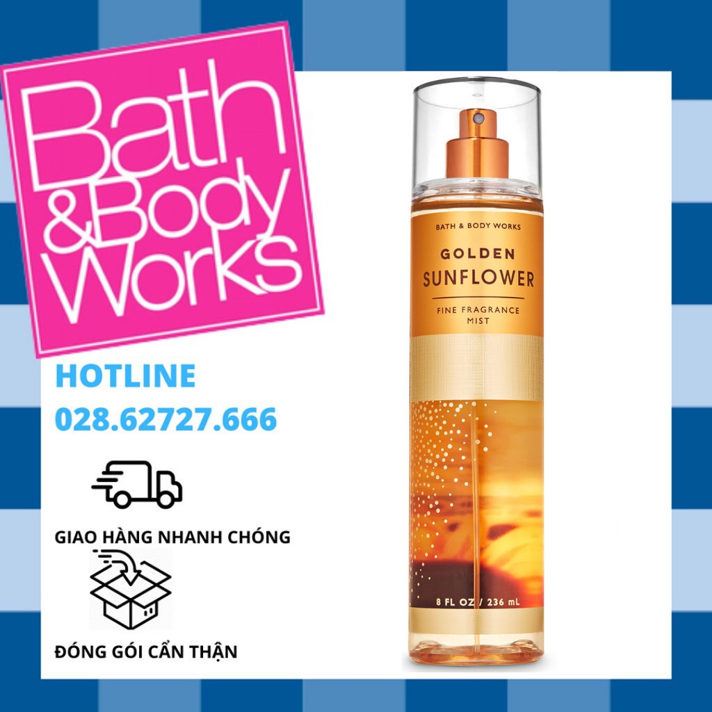 Xịt Thơm Toàn Thân Bath And Body Works - Golden Sunflower Body Mist (236ml)