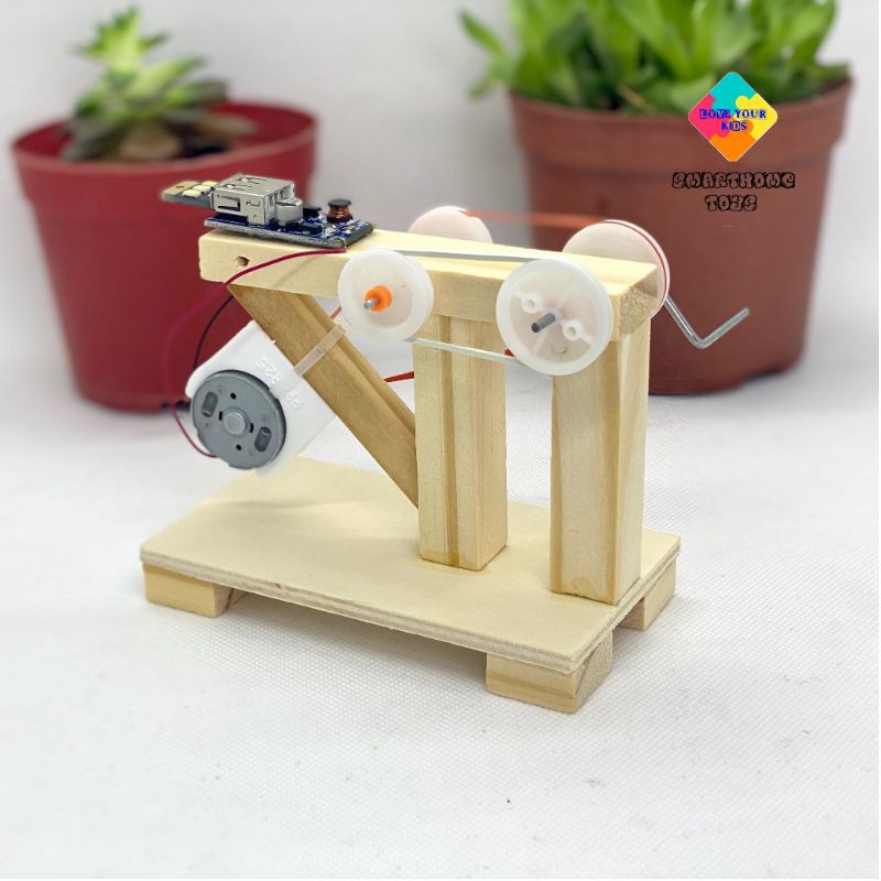 Đồ Chơi Lắp Ráp Cho Bé – Đồ Chơi Gỗ Thông Minh,  Máy Phát Điện Mini Bằng Gỗ Sáng Tạo SmartHome Toys