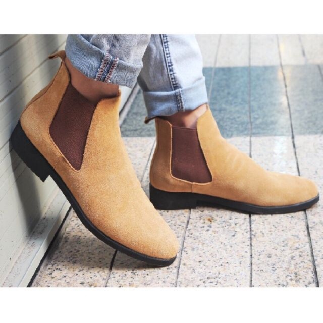 Boot nỉ chelsea boots kiểu dáng Hàn Quốc
