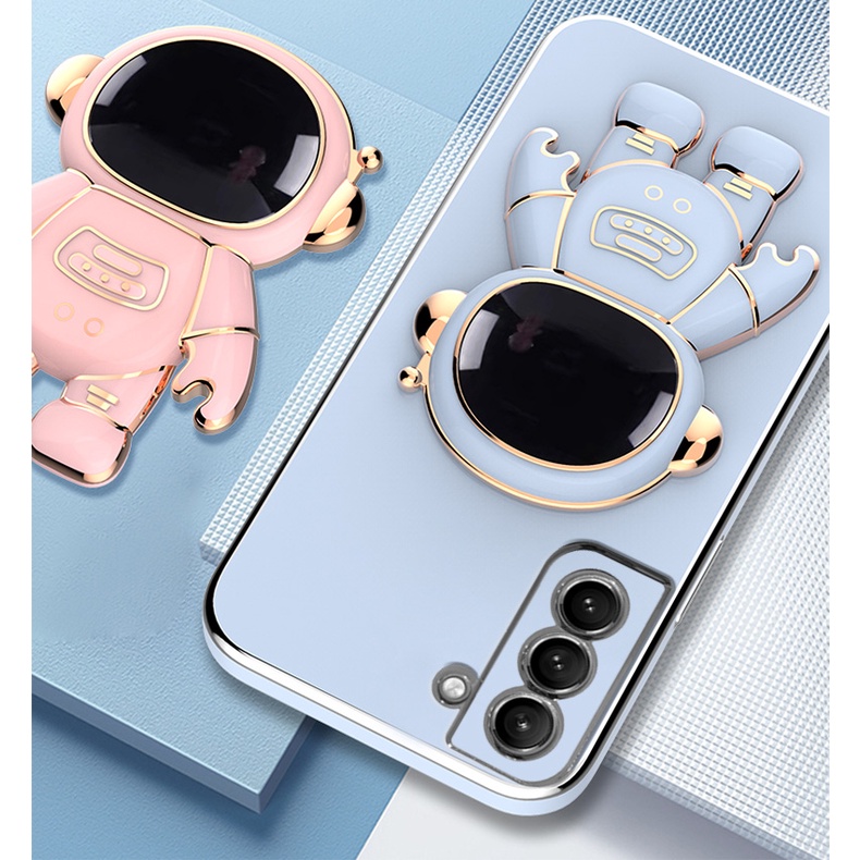 Ốp Điện Thoại Có Giá Đỡ Hình Phi Hành Gia Cho Samsung A03 A13 A12 M12 M53 A33 A53 A73 5G