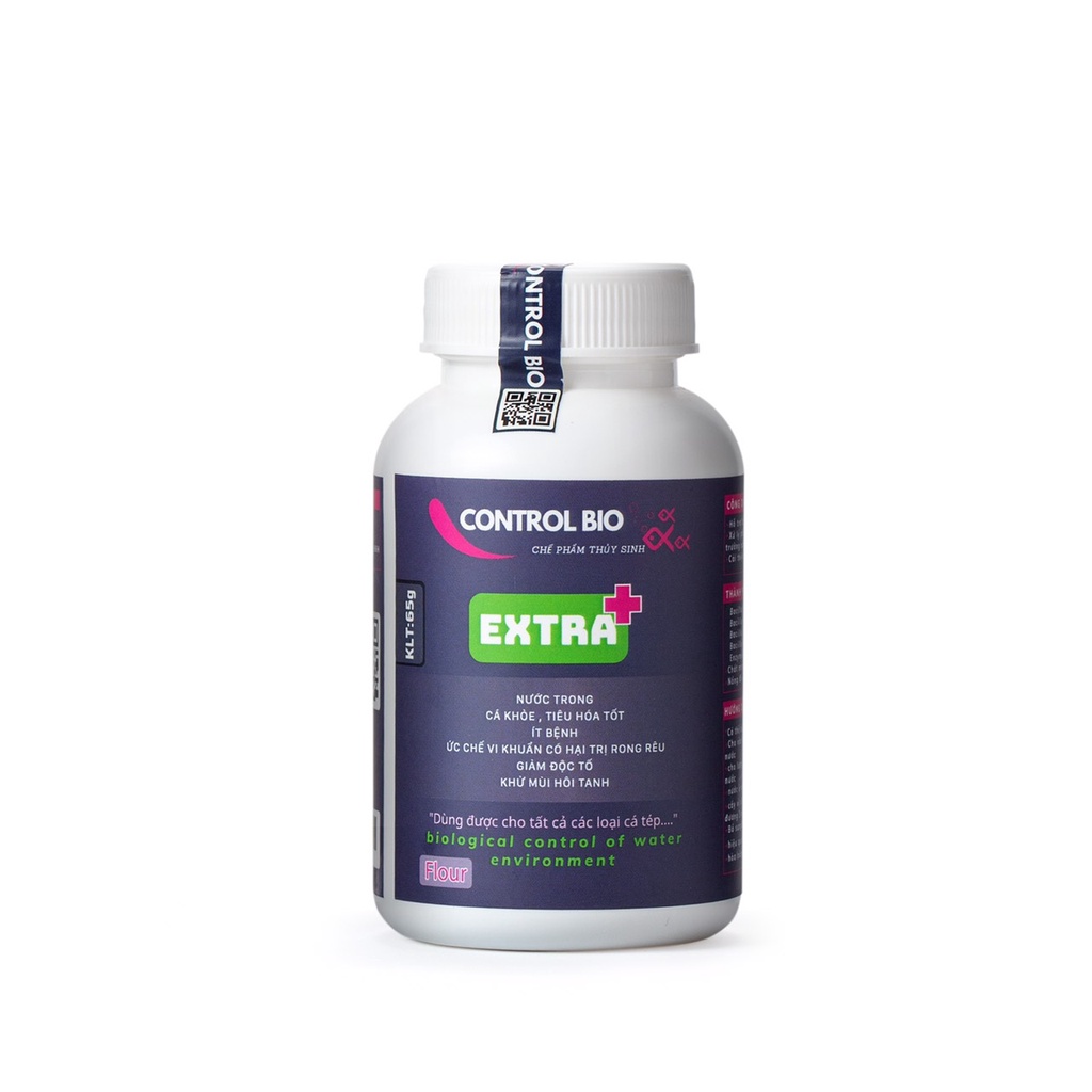 Chai 65g Men Vi Sinh Extra+  Hỗ Trợ Tạo Môi Trường Vi Sinh, Trong Nước Cho Hồ Cá, Bể Cá