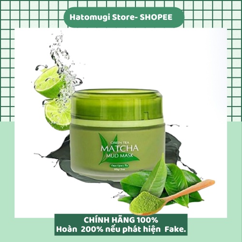 Mặt nạ trà xanh MATCHA MUD MASK LAIKOU  [ Đắp Là Phê-Hàng AUTH ] Mặt nạ bùn Laikou matcha mud mask 5 tác dụng 85g