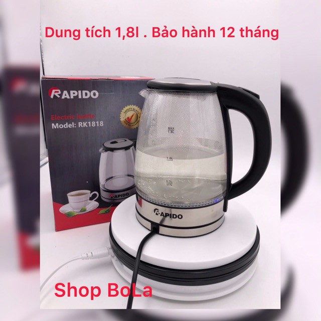[Chuẩn Hãng] Ấm siêu tốc Rapido - Ferroli dung tích 1,8l