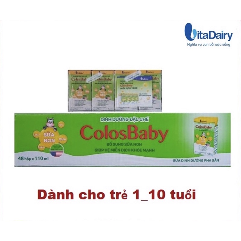 Thùng Sữa bột pha sẵn ColosBaby 48 hộp x110ml