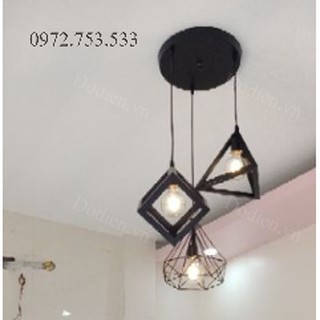 Bộ đèn chùm thả 3 cho phòng khách,bàn ăn