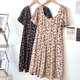 Đầm hoa cut out lưng