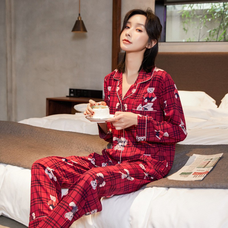 Đồ Bộ Pijama - Set Ngủ Dài Tay Vải Đũi Lụa Nhiều Mẫu Họa Tiết Đơn Giản DDDP02