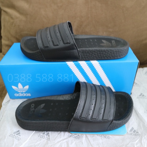 Dép Quai Ngang Thể Thao Adilette Boost All Black