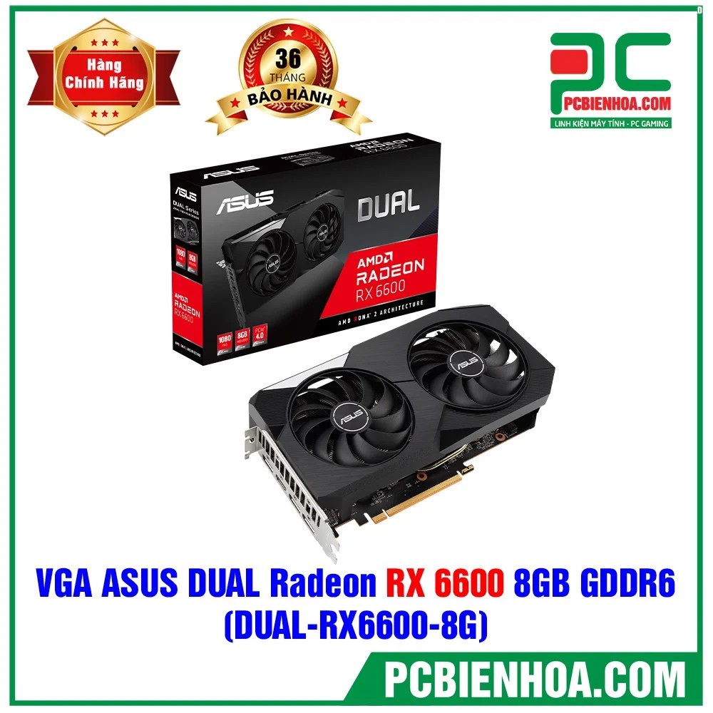 VGA ASUS DUAL RADEON RX 6600 8GB GDDR6 ( DUALRX66008G )