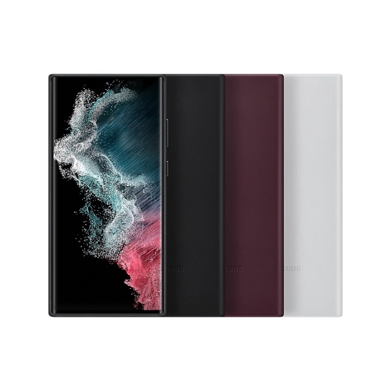 Chính hãng nguyên seal-Ốp lưng da Leather Cover cho Samsung Galaxy S22 Ultra