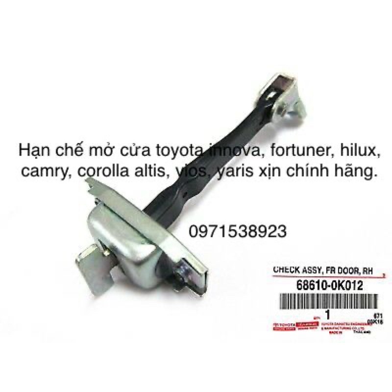 Giới hạn ( hạn chế ) cửa TOYOTA INNOVA HILUX FORTUNER VIOS CAMRY COROLLA ALTIS YARIS XỊN CHÍNH HÃNG