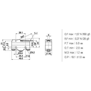 HanYoung Công tắc hành trình HY-L707A HY-L707B HY-L707C HY-L707D Hanyoung Nux