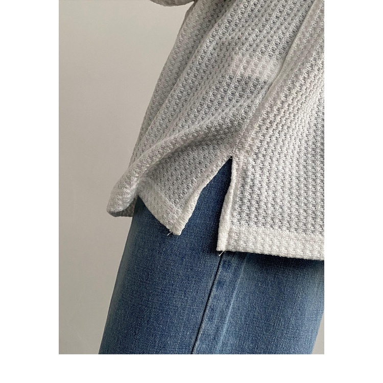 Áo len dệt kim tay dài màu trơn dáng rộng cho nam | BigBuy360 - bigbuy360.vn