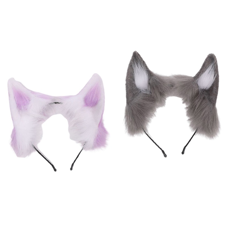 Băng Đô Tai Thú Bông Handmade Phong Cách Lolita Đáng Yêu Dành Cho Lễ Hội Hóa Trang