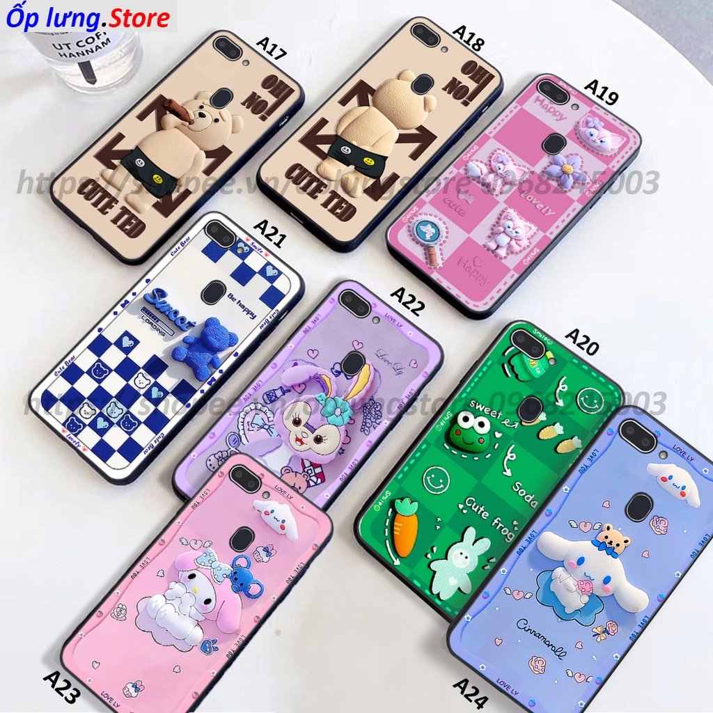 Ốp lưng oppo Realme 1 / 2 / 2 Pro / Oppo F7 Youth in hình 3D gấu cute cool ngầu giả nổi.