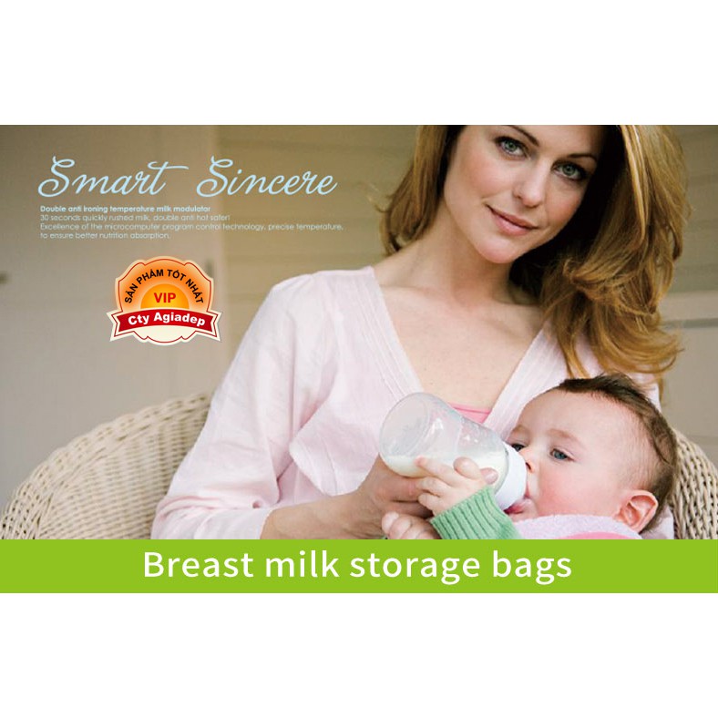 Bộ 30 Túi đựng sữa mẹ, túi trữ sữa cho bé thương hiệu Bear Xuất Châu âu - Túi bảo quản sữa Thiết kế thông minh 220ml