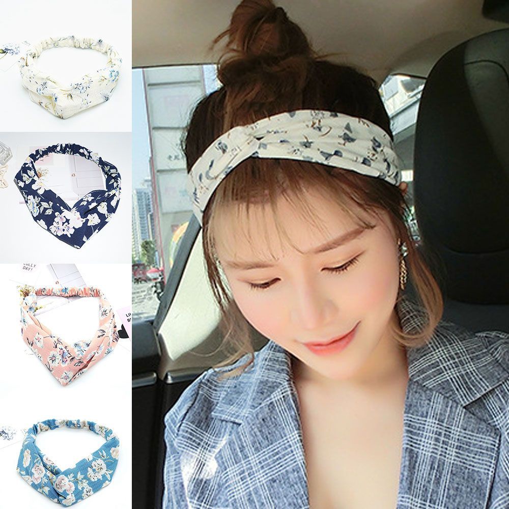 Băng Đô Turban Thắt Nút Họa Tiết Hoa Phong Cách Boho Thời Trang Cho Nữ