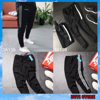 Quần jogger nam ba sọc ống bó thu đông Duti