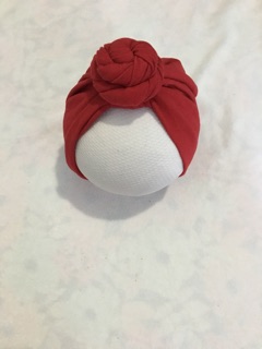 Mũ turban cho bé: màu đỏ