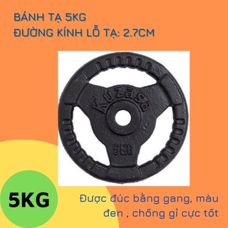 Bánh tạ gang 5kg/ tạ miếng 5kg phi 27/ weight plate 5kg