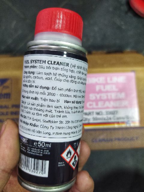 Dung dịch vệ sinh buồng đốt kim phun,hệ thống nhiên liệu Bluechem Fuel System Cleaner 50ml