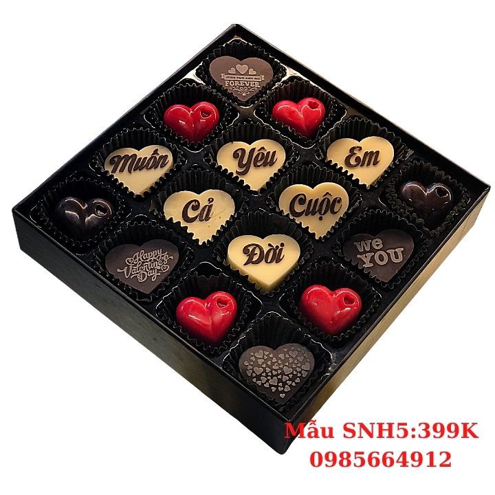 (Viết chữ theo yêu cầu) Socola valentine cao cấp SNH5