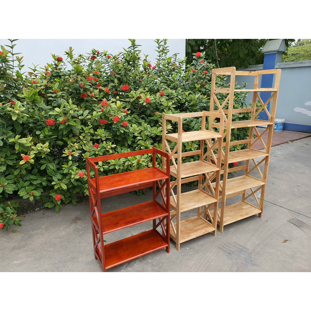 Kệ sách, giá để sách gỗ SEA DECOR kệ để sách, kệ để đồ đa năng 3/4/5 tầng gỗ cao su tự nhiên siêu bền 3 màu